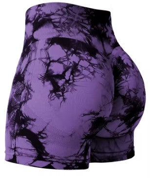 Tie-Dye Women's Fitness Butt Lifting Shorts