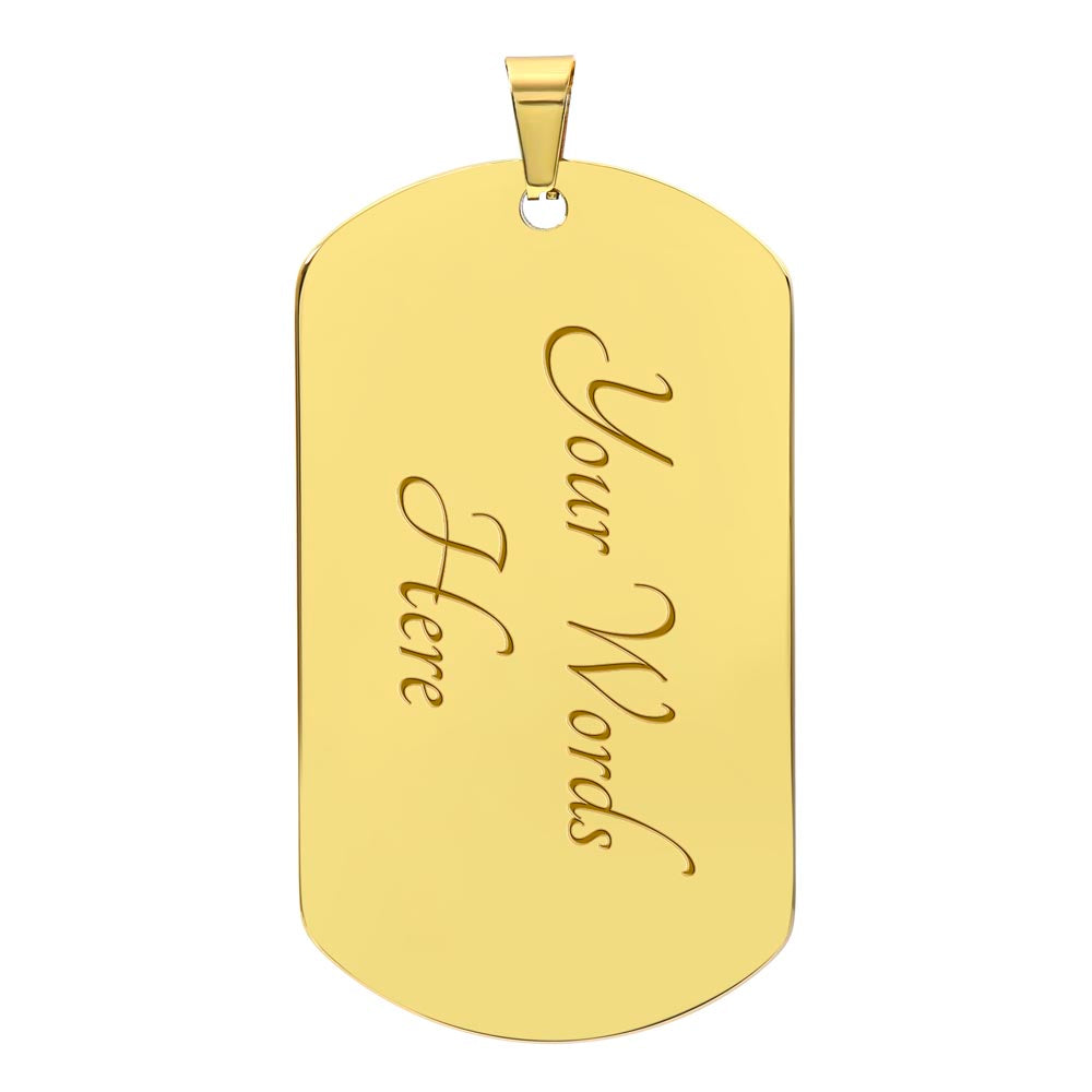 TO MY SON - LOVE MOM - Dog Tag Luxury Military Necklace