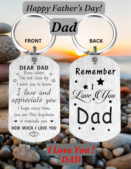 I Love You Dad Keyring