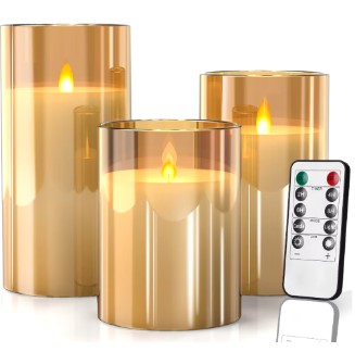 Aurora Glow Flicker Candles with remote