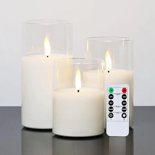 Aurora Glow Flicker Candles with remote