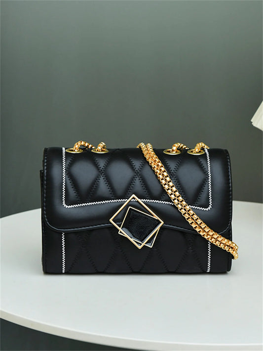 Black Diamond Chain Handbag