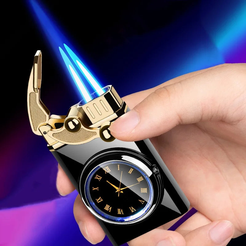 Quartz Watch Double Flame Torch Lighter